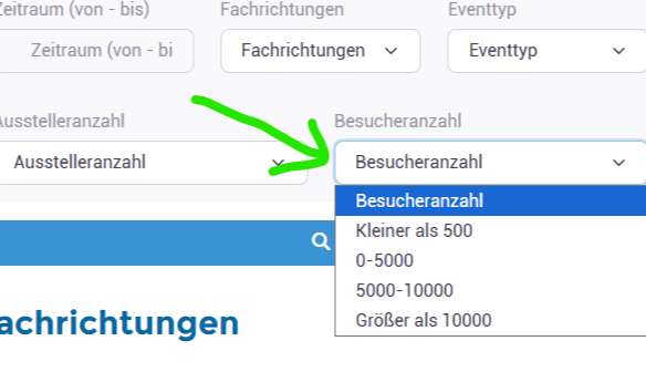 Hilfe – Suchmaske - Dropdowns